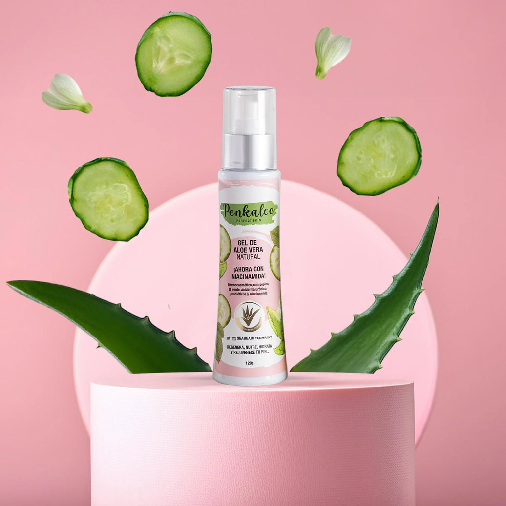 Gel de Aloe Vera Penkaloe — Hidratante Facial y Corporal con Niacinamida y Ácido Hialurónico